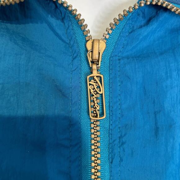 VTG Y2K Puma Tracksuit Womens Nylon Jacket Pant Set L Blue Retro Zip Up Hip Hop - Picture 4 of 16